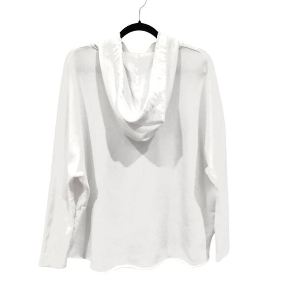 Frank & Eileen Kane Caplet Hoodie Triple Fleece In White Size XS Top - Picture 7 of 12